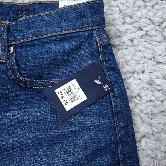 Lucky Brand Mid Rise Cut Off Shorts Women's Size 4 27 Dark Wash Blue Dawn - Picture 5 of 11